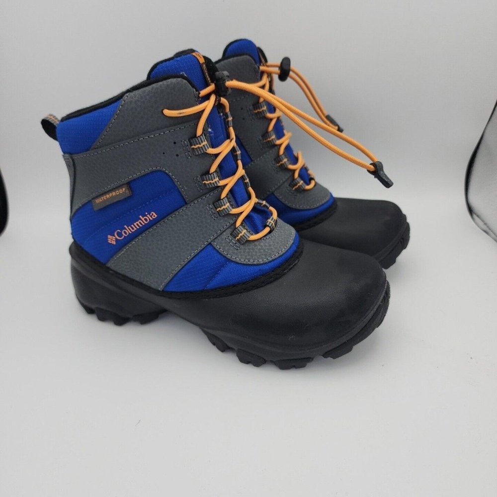 Columbia Kid’s Winter Boots - Blue, Gray, and Black